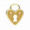 Vorhängeschloss-Anhänger, Silberschmuck, Schmuckzubehör, ODL-01166 13,5x17 mm