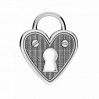 Vorhängeschloss-Anhänger, Silberschmuck, Schmuckzubehör, ODL-01166 13,5x17 mm