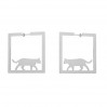 Square Cat Earrings, Earring Findings, Jewelry Findings, KLS LKM-3245 - 0,80 40x40 mm
