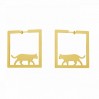 Square Cat Earrings, Earring Findings, Jewelry Findings, KLS LKM-3245 - 0,80 40x40 mm