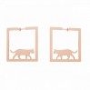 Square Cat Earrings, Earring Findings, Jewelry Findings, KLS LKM-3245 - 0,80 40x40 mm