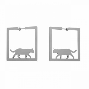 Neliö-kissa--korvakorutapit, korvakoruosat, hopeakorut, KLS LKM-3245 - 0,80 40x40 mm Neliö-kissa--korvakorutapit, korvakoruosat, hopeakorut, KLS LKM-3245 - 0,80 40x40 mm