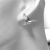 Hummingbird Lever Back Earring, Earring Findings, Jewelry Findings, BZK OWS-0314 14x16 mm