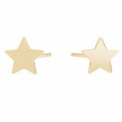 Star Earrings, 14K Gold AU 585, Gold Jewelry,  KLS LKZ14K-50254 - 0,30 6,2x6,5 mm