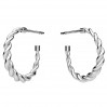 Halbkreis-Ohrstecker, Ohringteile, Silberschmuck, KLS ODL-01257 2,3x17,7 mm