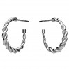 Halbkreis-Ohrstecker, Ohringteile, Silberschmuck, KLS ODL-01257 2,3x17,7 mm