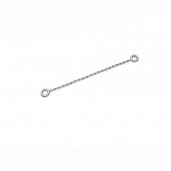 Earring Findings, 45mm, Extension Chain, Silver Chains, A 030 KCZ 0,8x1,50 - 45 mm