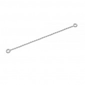 Earring Findings, 60mm, Extension Chain, Silver Chains, A 030 KCZ 0,8x1,50 - 60 mm