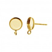 Earrings Base, 8mm, Resin Jewelry, Jewelry Findings, Earring Findings, CON 1 KLS FMG-R 1,2x8 mm