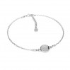 Bracelet with Pendant Base, Resin, Jewelry Findings, A 030 CON 2 FMG-R 2,2x10 mm 18+4 cm