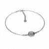 Bracelet with Pendant Base, Resin, Jewelry Findings, A 030 CON 2 FMG-R 2,2x10 mm 18+4 cm
