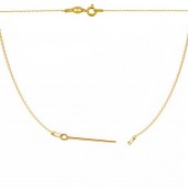 14K AU 585 Gold Necklace Base, Gold Jewelry, A 020 SG-CHAIN 74 45 cm