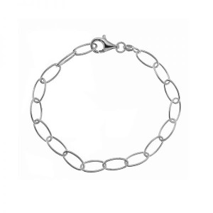Bracelet, Jewelry Findings, Silver Chains, Craft Rolo Oval 1x11,5 mm Bracelet, Jewelry Findings, Silver Chains, Craft Rolo Oval 1x11,5 mm