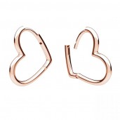 Heart Earrings, Silver Jewelry, Jewelry Findings, BZO OWS-00512 17,5x20,5 mm