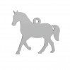 Horse Pendant, Jewelry Findings, Silver Jewelry, LKM-3267 - 05 15,6x18 mm