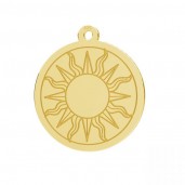 Sun Pendant, Jewelry Findings, Silver Jewelry, LKM-3321 - 0,50 15x17 mm
