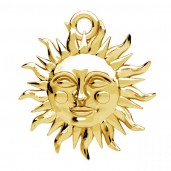 Sun Pendant, Jewelry Findings, Silver Jewelry, ODL-01388 16,3x17,4 mm