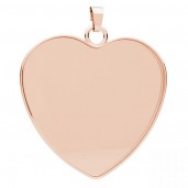 Heart Pendant, Resin Jewelry, Silver Jewelry, KR CON 1 FMG 26 mm