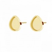 Teardrop Earrings, Silver Jewelry, Jewelry Findings, KLS ODL-01000 6,3x7,5 mm
