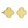 Clover Earrings, Resin, Jewelry Findings, Earring Findings, KLS ODL-01334 10,6x10,6 mm