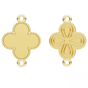 Clover Pendant-Connector, Resin, Silver Jewelry, CON-2 ODL-01332 15,2x21,2 mm Clover Pendant-Connector, Resin, Silver Jewelry, CON-2 ODL-01332 15,2x21,2 mm