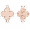 Clover Pendant-Connector, Resin, Silver Jewelry, CON-2 ODL-01332 15,2x21,2 mm