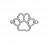 Dog Paw Pendant, Silver Jewelry, LKM-3345 - 0,50 14x16,5 mm