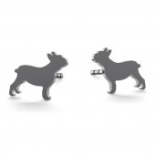 Dog Earrings, Silver Jewelry, Jewelry Findings, KLS (L+R) LK-0615 - 0,50 7x8 mm