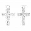 Kreuz-Anhänger mit Kristallen, Silberschmuck, OWS-00244 ver.2 12,3x20 mm