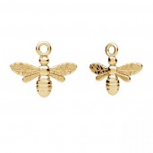 Bee Pendant, 14K 585 Gold, Gold Jewelry, ODLZ-00013 11,5x13,7 mm
