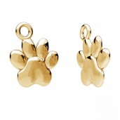 Dog Paw Pendant, 14K Gold AU 585, Gold Jewelry, ODLZ-00004 9,8x11,3 mm