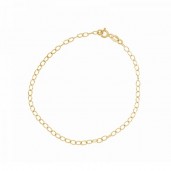 14K AU 585 Gold Bracelet, Gold Chain, Gold Jewelry, SG-FAU 050 19 cm