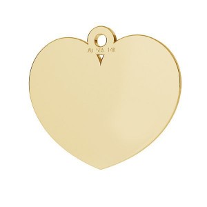 14K kulta AU 585, Sydän-riipus, kultakorut, LKZ14K-50270 - 0,30 14x15,5 mm 14K kulta AU 585, Sydän-riipus, kultakorut, LKZ14K-50270 - 0,30 14x15,5 mm