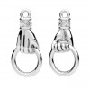Hand Pendant, Silver Jewelry, ODL-01413 10,3x21,2 mm