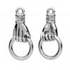 Hand-Anhänger, Silberschmuck, ODL-01413 10,3x21,2 mm