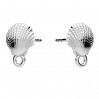 Muschel Ohrringe mit Öse, Ohrringteile, Silberschmuck,  KLS ODL-00752 8,5x11 mm