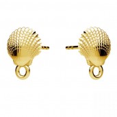 Seashell Earrings with Eyelet, Jewelry Findings, Earring Findings,  KLS ODL-00752 8,5x11 mm