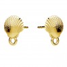 Seashell Earrings with Eyelet, Jewelry Findings, Earring Findings,  KLS ODL-00752 8,5x11 mm