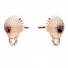 Muschel Ohrringe mit Öse, Ohrringteile, Silberschmuck,  KLS ODL-00752 8,5x11 mm