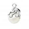 Oktopus-Anhänger, Silberschmuck, OWS-00619 8,6x9,3 mm ver.2