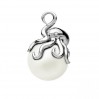 Oktopus-Anhänger, Silberschmuck, OWS-00619 8,6x9,3 mm ver.2
