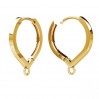 Leverback Earrings with Eyelet, Earring Findings, BZK ODL-01343 15x19,2 mm