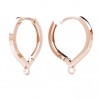 Leverback Earrings with Eyelet, Earring Findings, BZK ODL-01343 15x19,2 mm