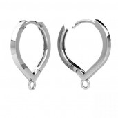 Leverback Earrings with Eyelet, Earring Findings, BZK ODL-01343 15x19,2 mm