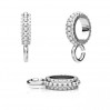 Spacer with Eyelet, Jewelry Findings, Silver Jewelry, EDP ODL-01191 2x11 mm