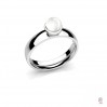 Sormuspohja helmille, koruosat, hopeakorut, U-RING ODL-01306 3,2x16 mm