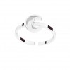 Hopeasormus kuu, hartsi, koruosat, hopeakorut, U-RING ODL-01118 8x20 mm