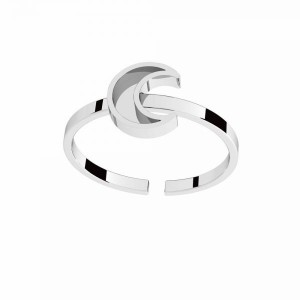 Hopeasormus kuu, hartsi, koruosat, hopeakorut, U-RING ODL-01118 8x20 mm Hopeasormus kuu, hartsi, koruosat, hopeakorut, U-RING ODL-01118 8x20 mm