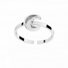 Hopeasormus kuu, hartsi, koruosat, hopeakorut, U-RING ODL-01118 8x20 mm