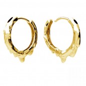 Hoop Earrings, Silver Jewelry, Jewelry Findings, KL OWS-00571 3,4x22,5 mm